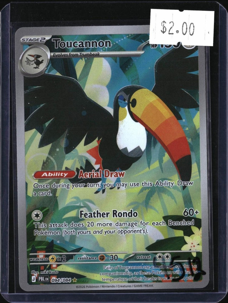 Pokemon Toucannon — 094/084 — SKU 4512 — actual card front scan