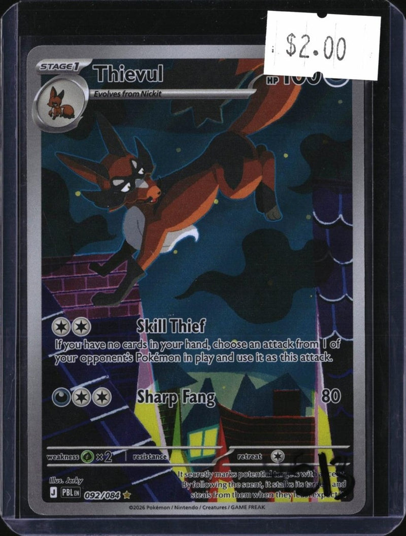 Pokemon Thievul — 092/084 — SKU 4513 — actual card front scan