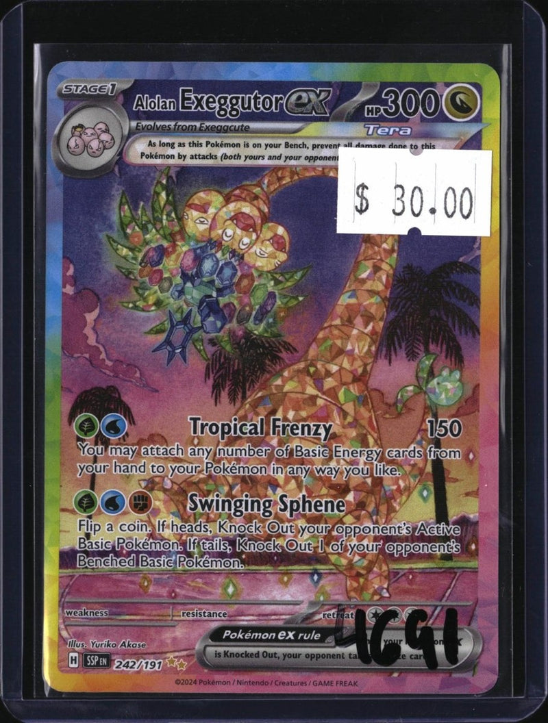 Pokemon Alolan Exeggutor ex — 242/191 — SKU 4691 — actual card front scan