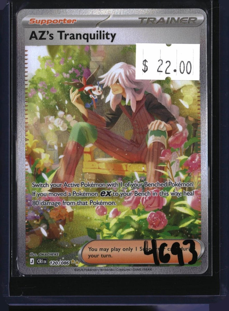Pokemon AZ's Tranquility — 120/086 — SKU 4693 — actual card front scan