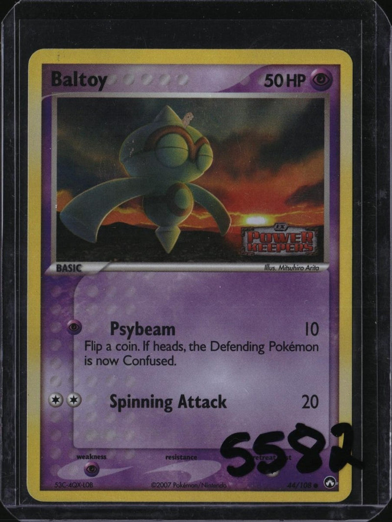 Pokemon Baltoy — 44/108 — SKU 5582 — actual card front scan