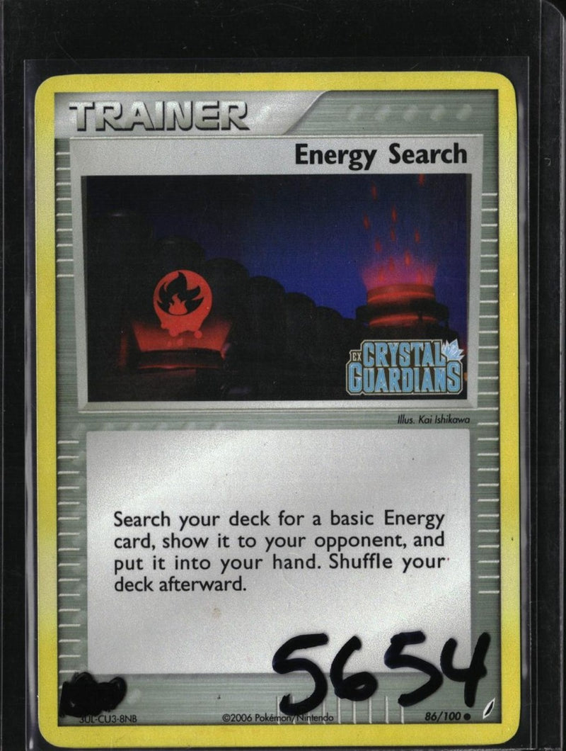 Pokemon Energy Search - Reverse Holo — SKU 5654 — actual card front scan