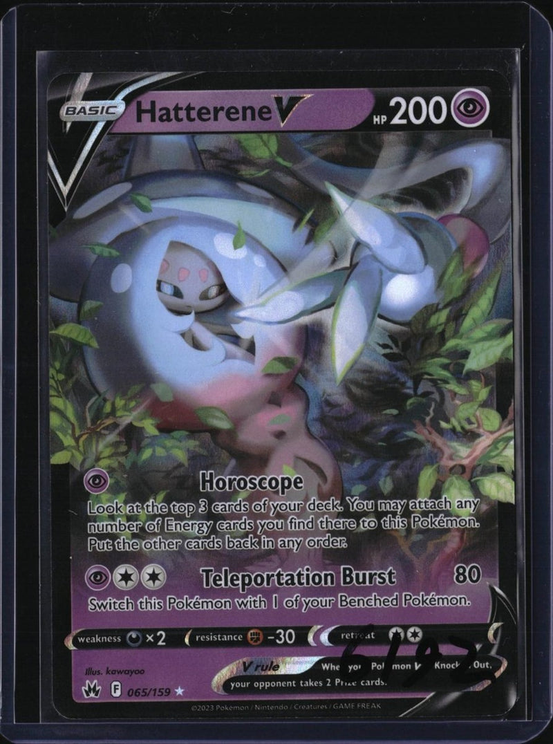 Pokemon Hatterene V - 065/159 — 065/159 — SKU 6192 — actual card front scan