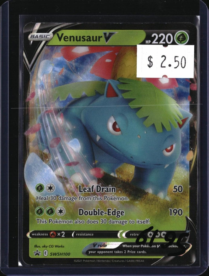 Pokemon Venusaur V — SWSH100 — SKU 6195 — actual card front scan