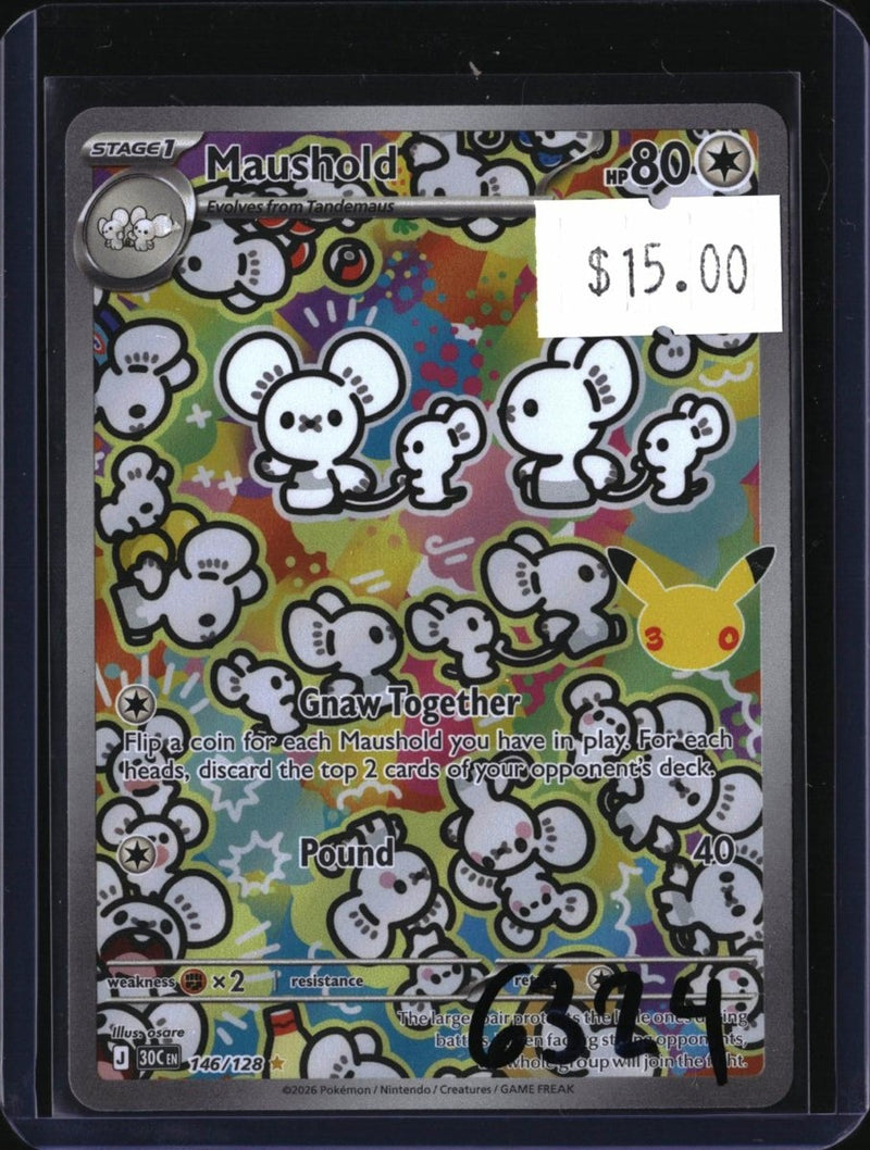 Pokemon Maushold — 146/128 — SKU 6324 — actual card front scan