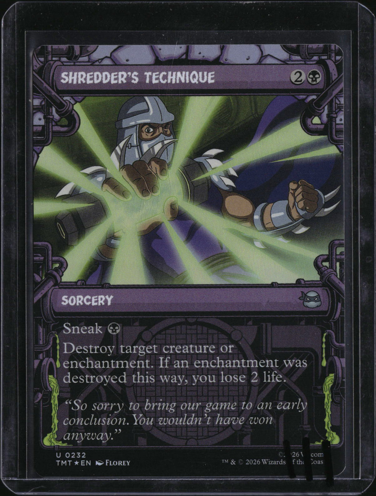Shredder's Technique (Foil) (Showcase) — MTG-111 — actual card front