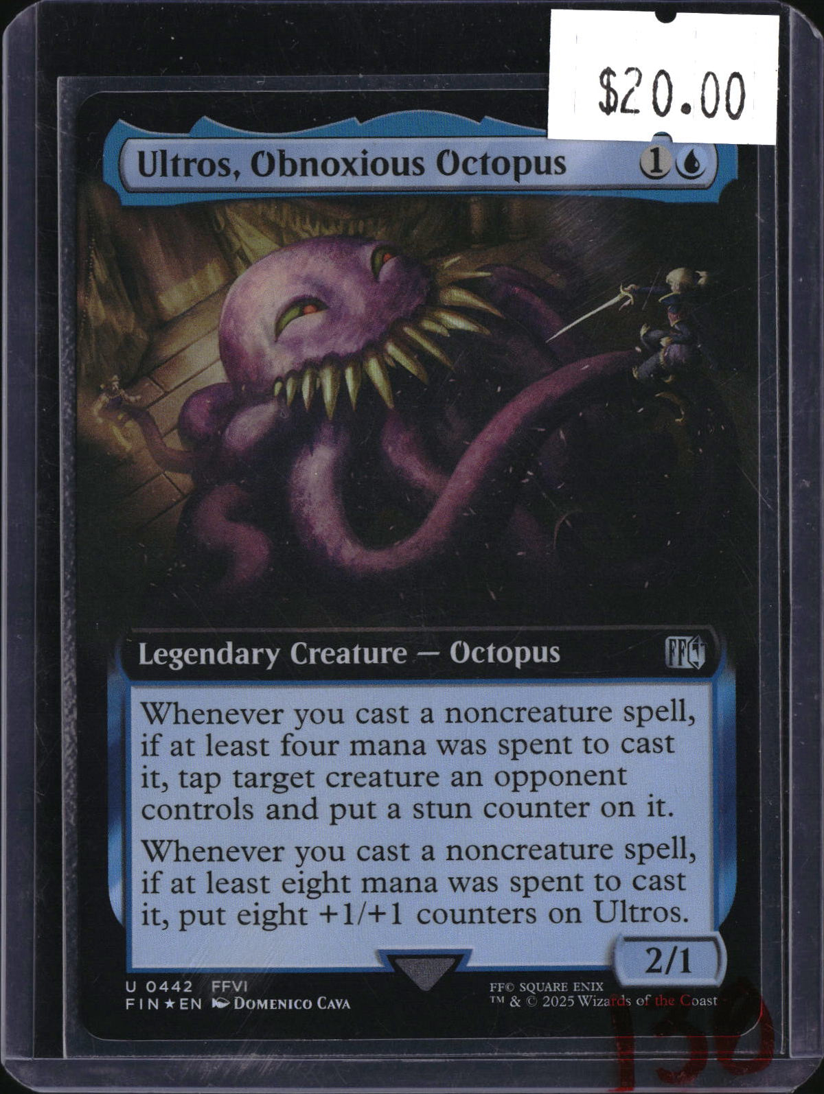 Ultros, Obnoxious octopus (foil) (EX) — MTG-130 — actual card front