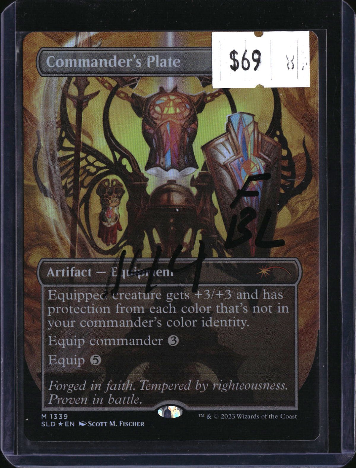 Commander's Plate (Foil) (Borderless) — MTG-144 — actual card front