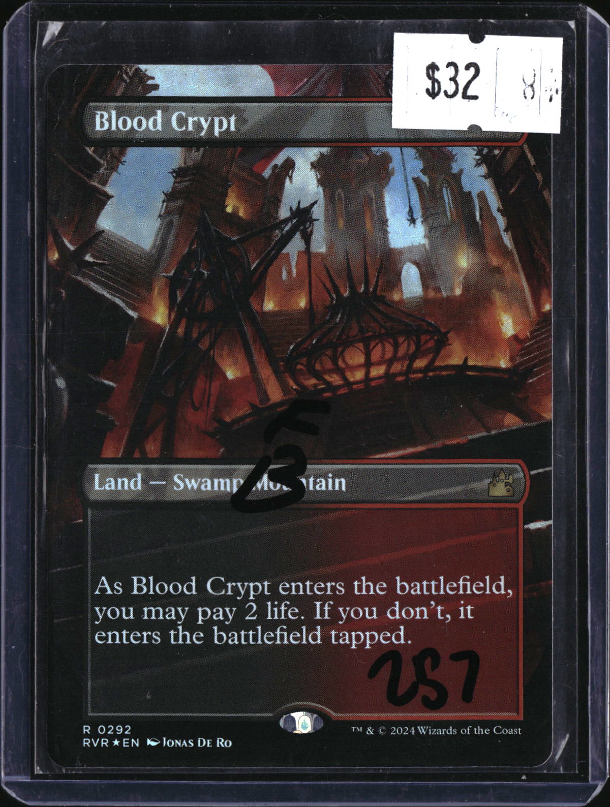 Blood Crypt (Foil) (Borderless) — MTG-257 — actual card front