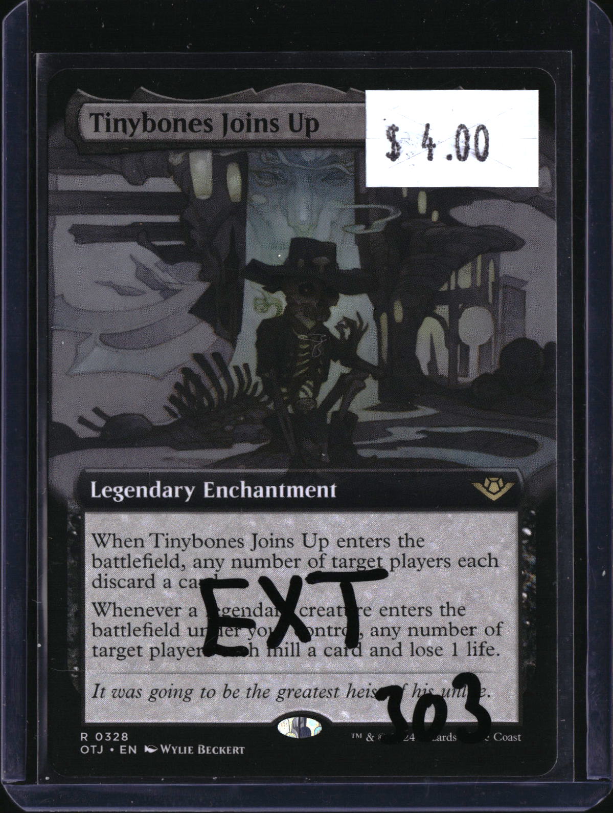 Tinybones Joins Up (Extended Art) — MTG-303 — actual card front
