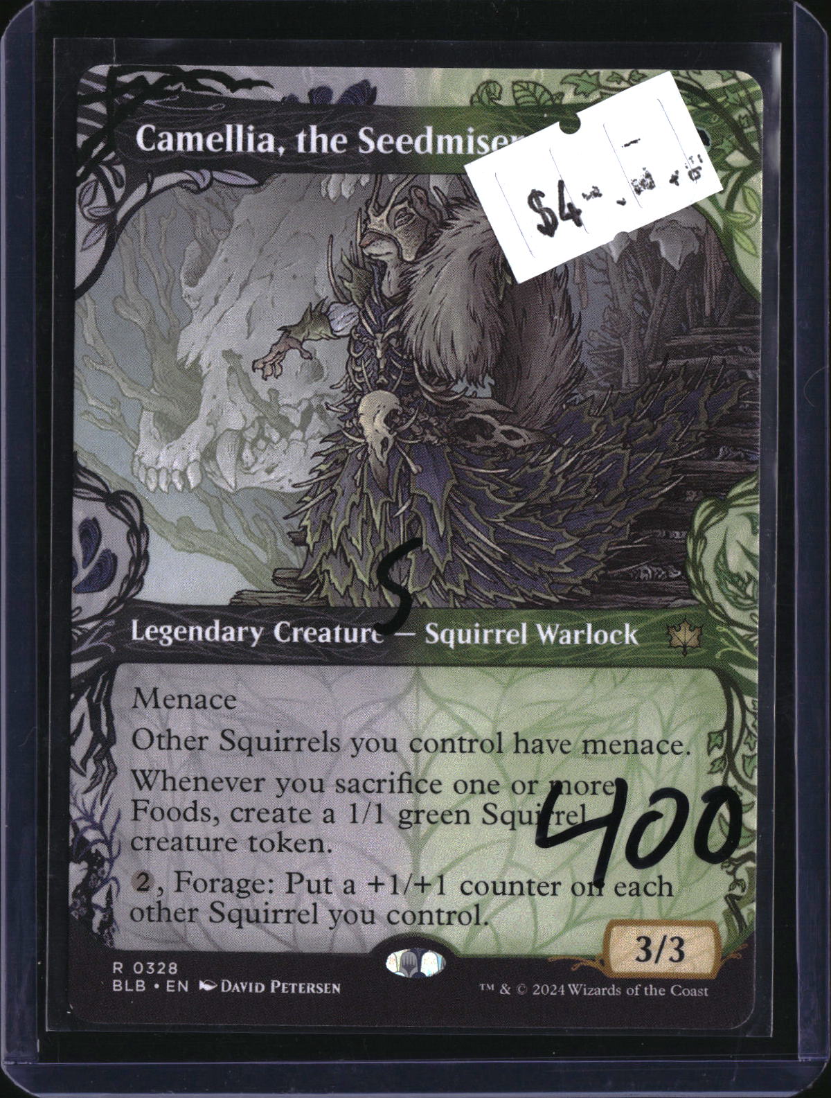 Camellia the Seedmiser Showcase — MTG-400 — actual card front