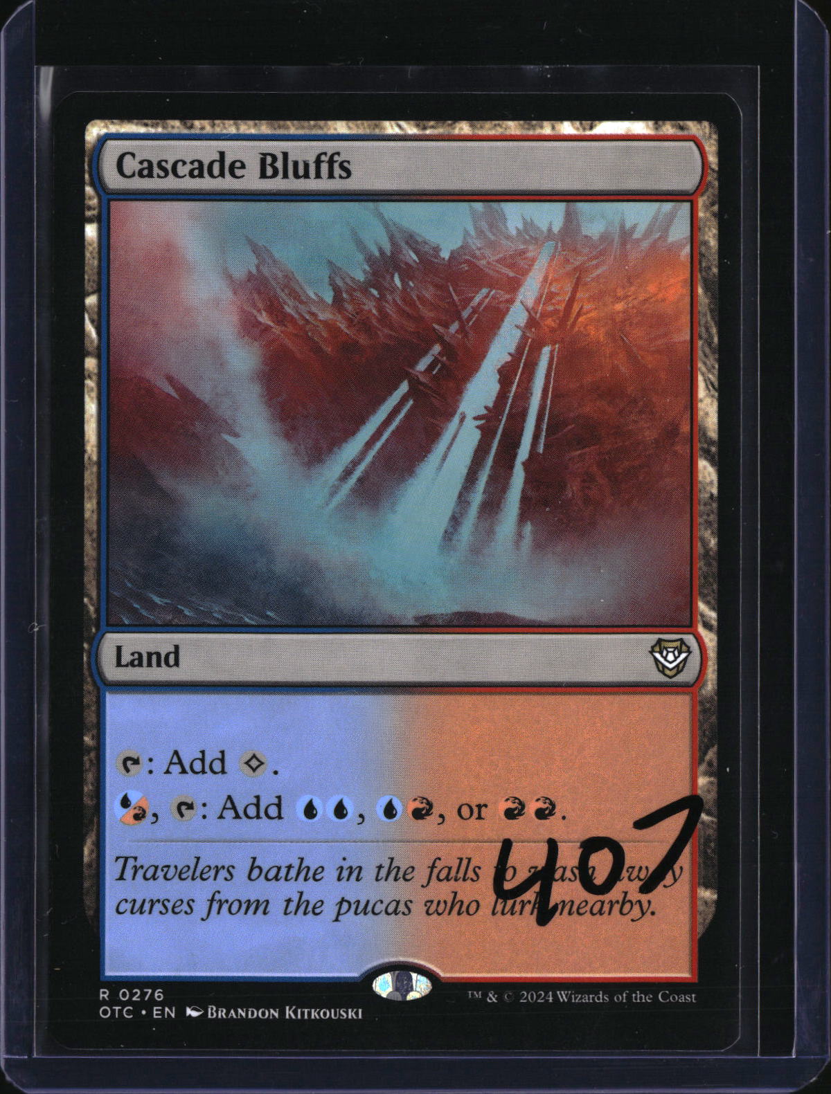Cascade Bluffs — MTG-407 — actual card front