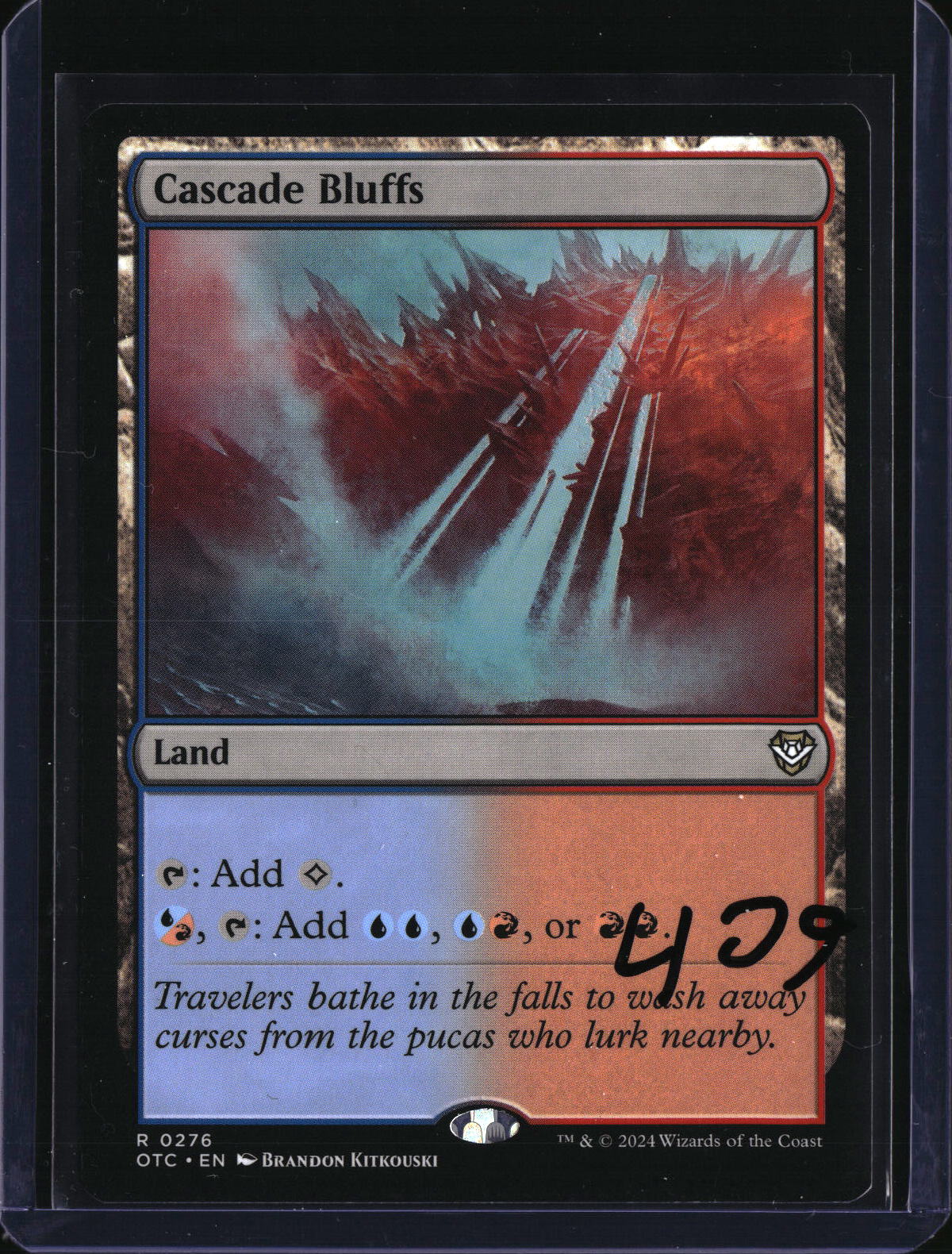 Cascade Bluffs — MTG-409 — actual card front
