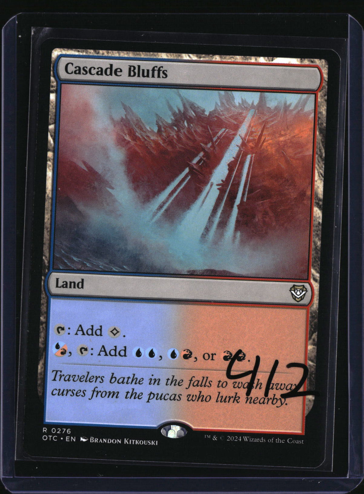 Cascade Bluffs — MTG-412 — actual card front