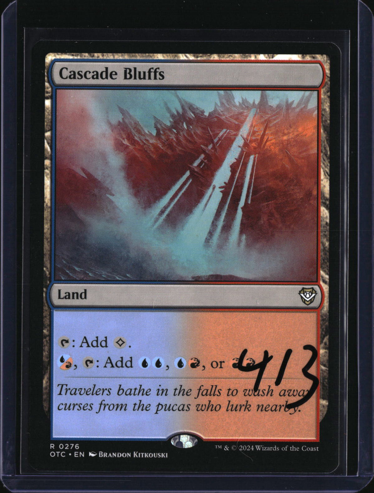Cascade Bluffs — MTG-413 — actual card front