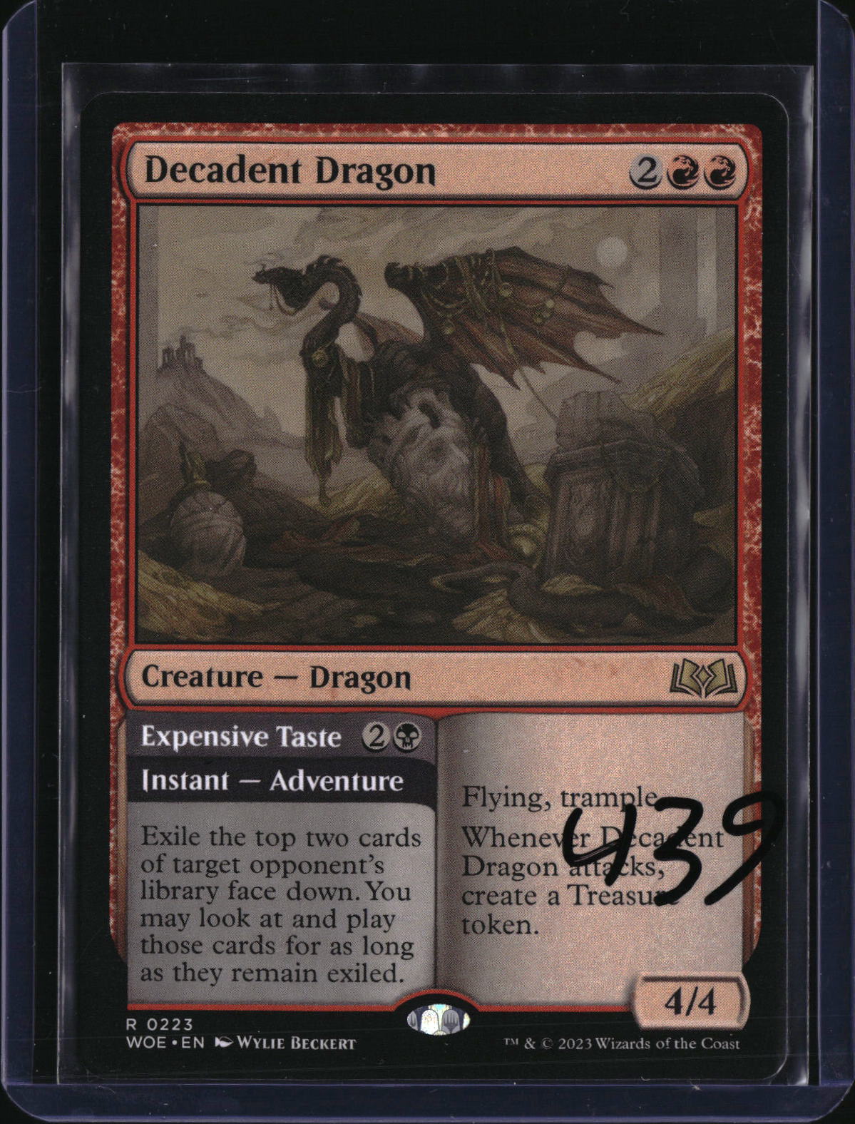 Decadent Dragon — MTG-439 — actual card front