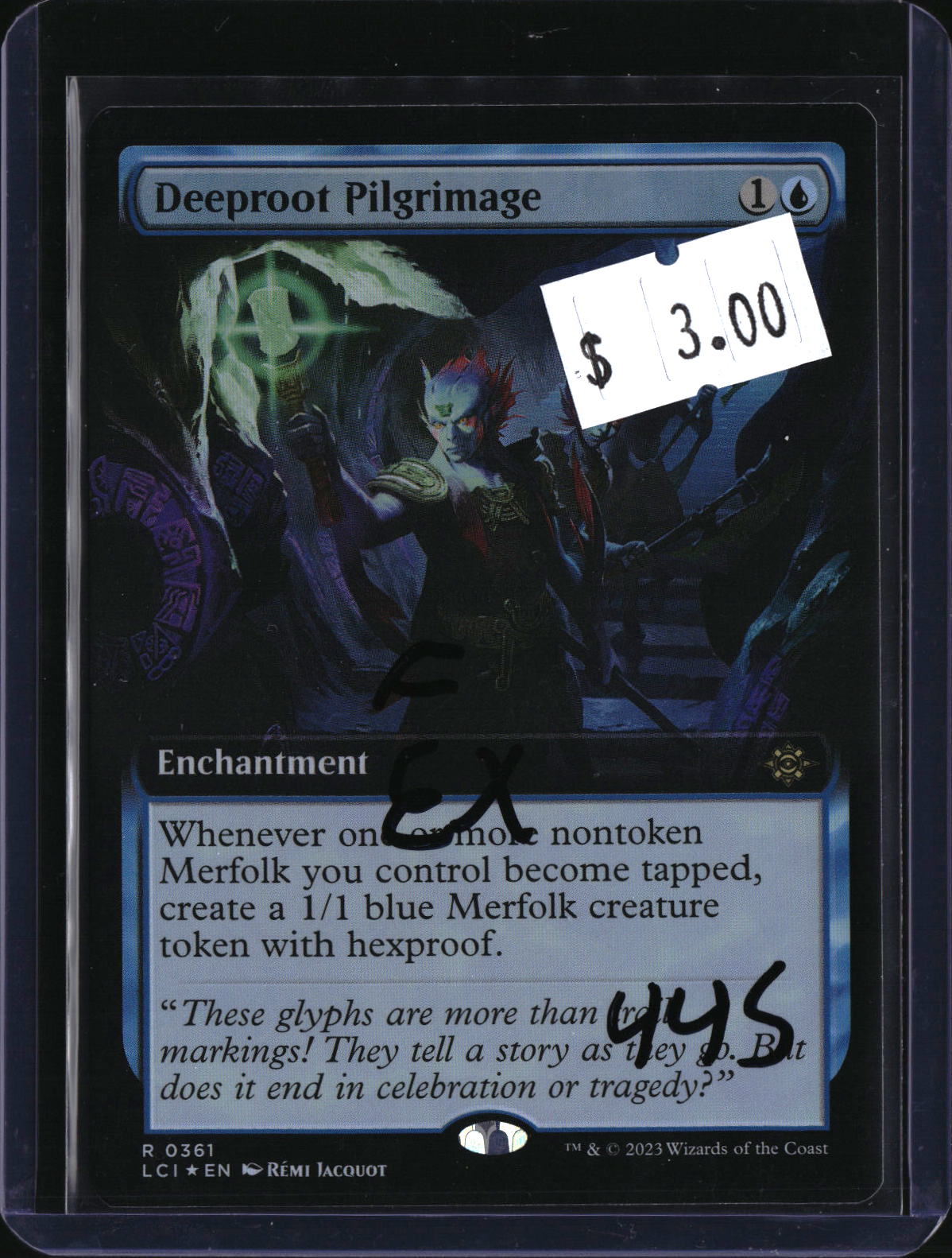 Deeproot Pilgrimage Extended art Foil — MTG-445 — actual card front