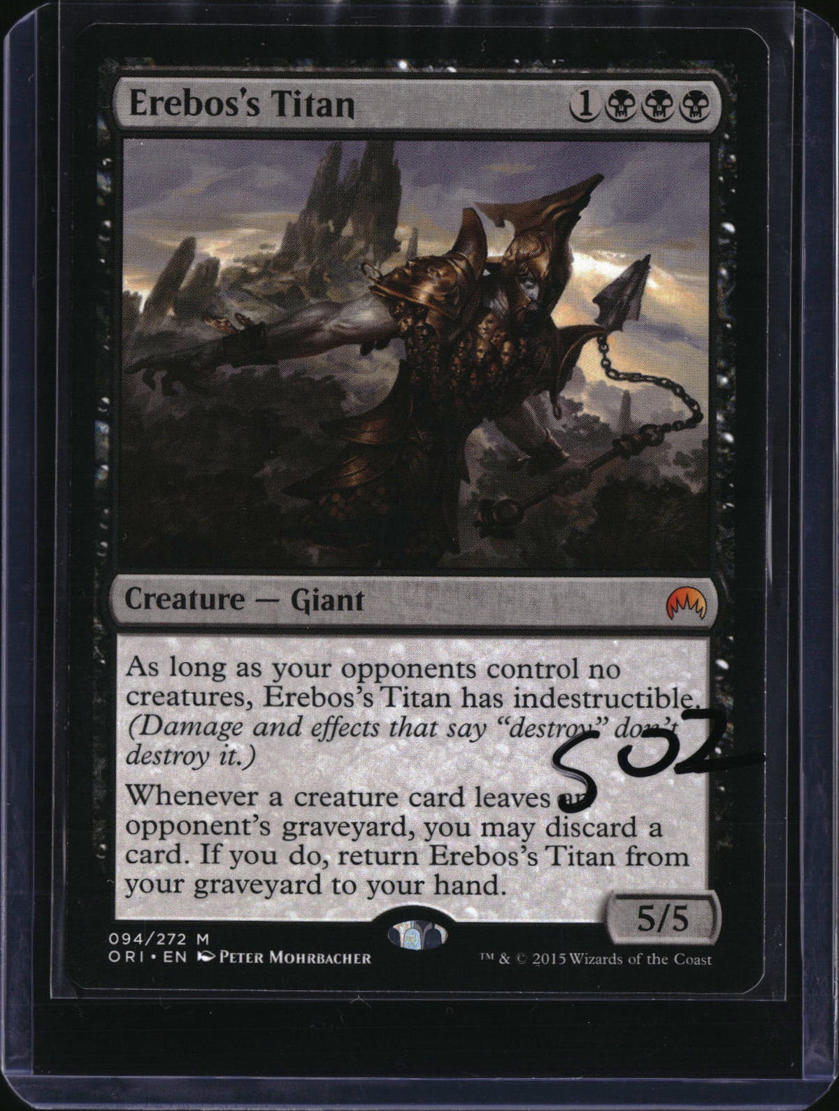 Erebos's Titan — MTG-502 — actual card front