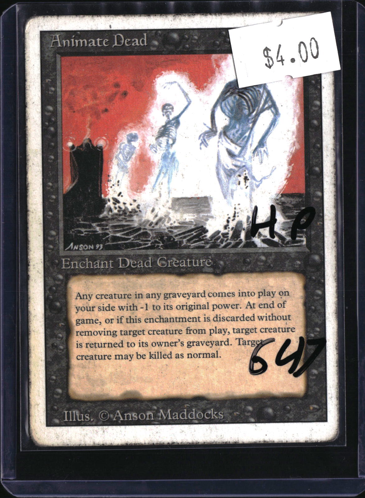 Animate Dead — MTG-647 — actual card front