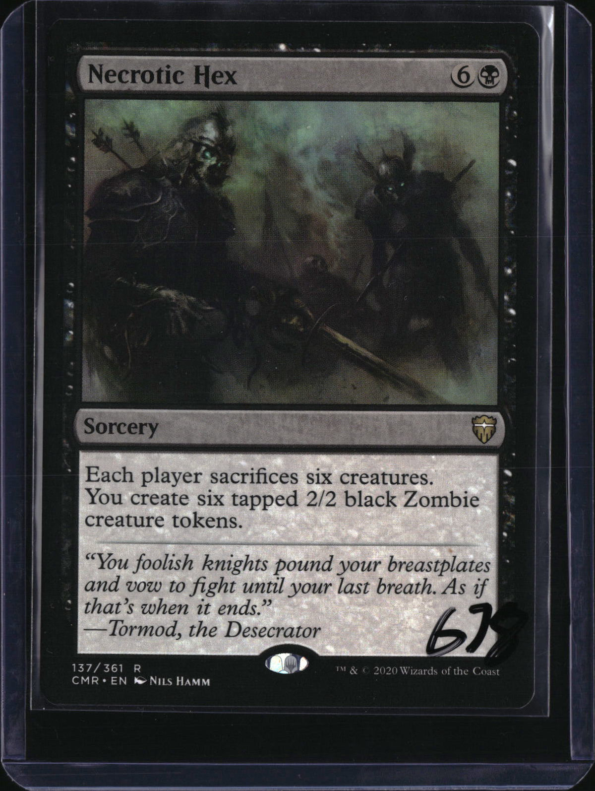 Necrotic Hex — MTG-678 — actual card front