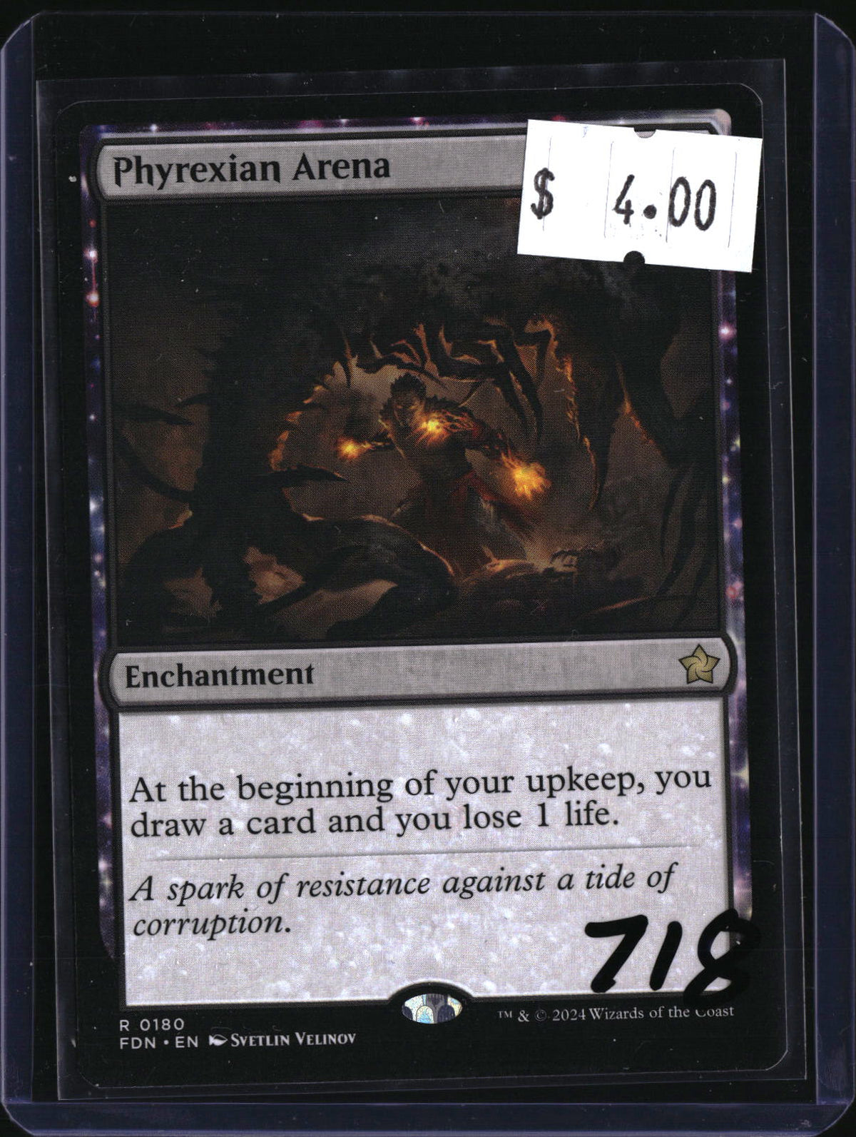 Phyrexian Arena — MTG-718 — actual card front