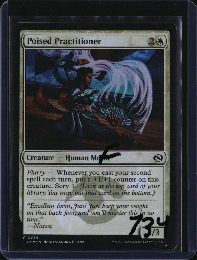 Poised Practitioner Foil — MTG-734 — actual card front