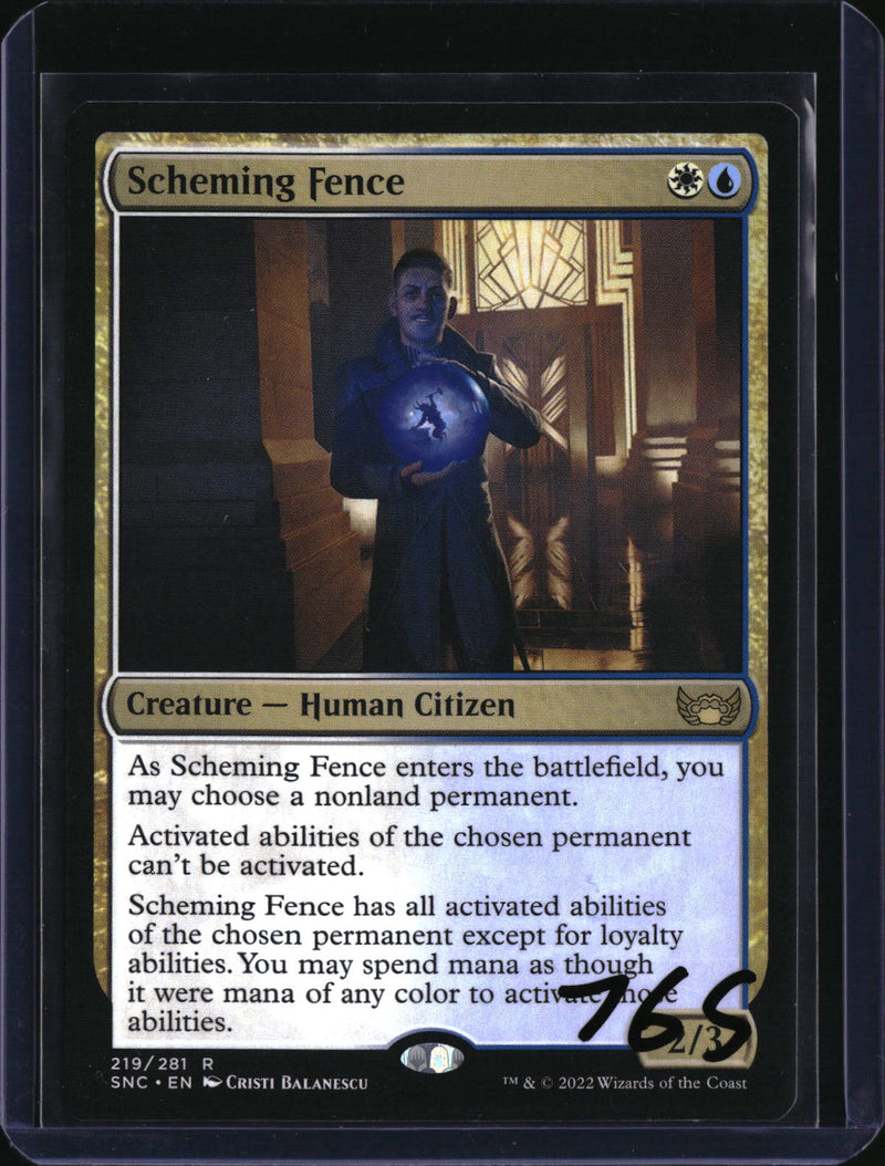 Scheming fence — MTG-765 — actual card front