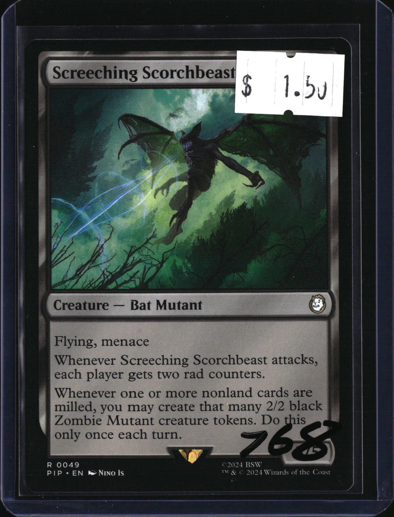 Screechiung Scorchbeast — MTG-768 — actual card front