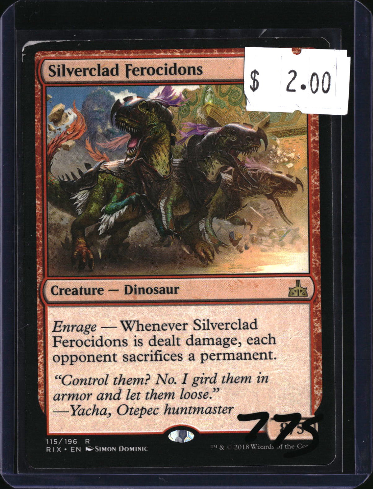 Silverclad Ferocidons — MTG-775 — actual card front