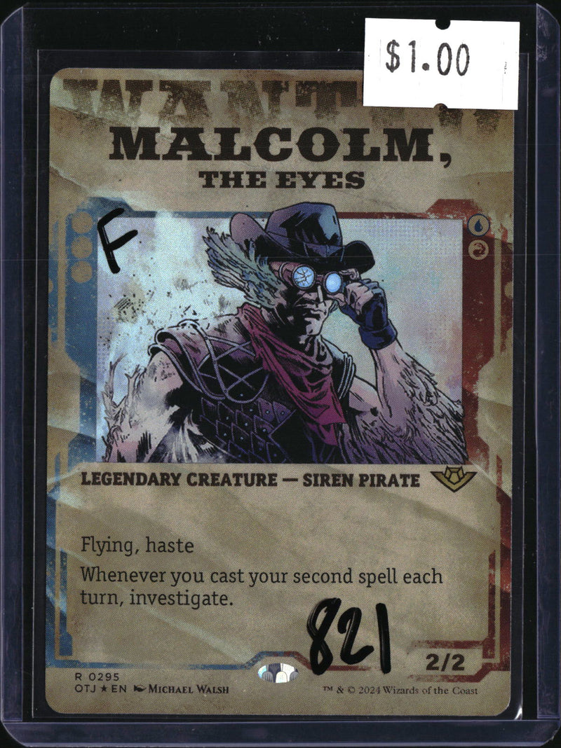 Malcolm, the Eyes (Showcase) FOIL — MTG-821 — actual card front