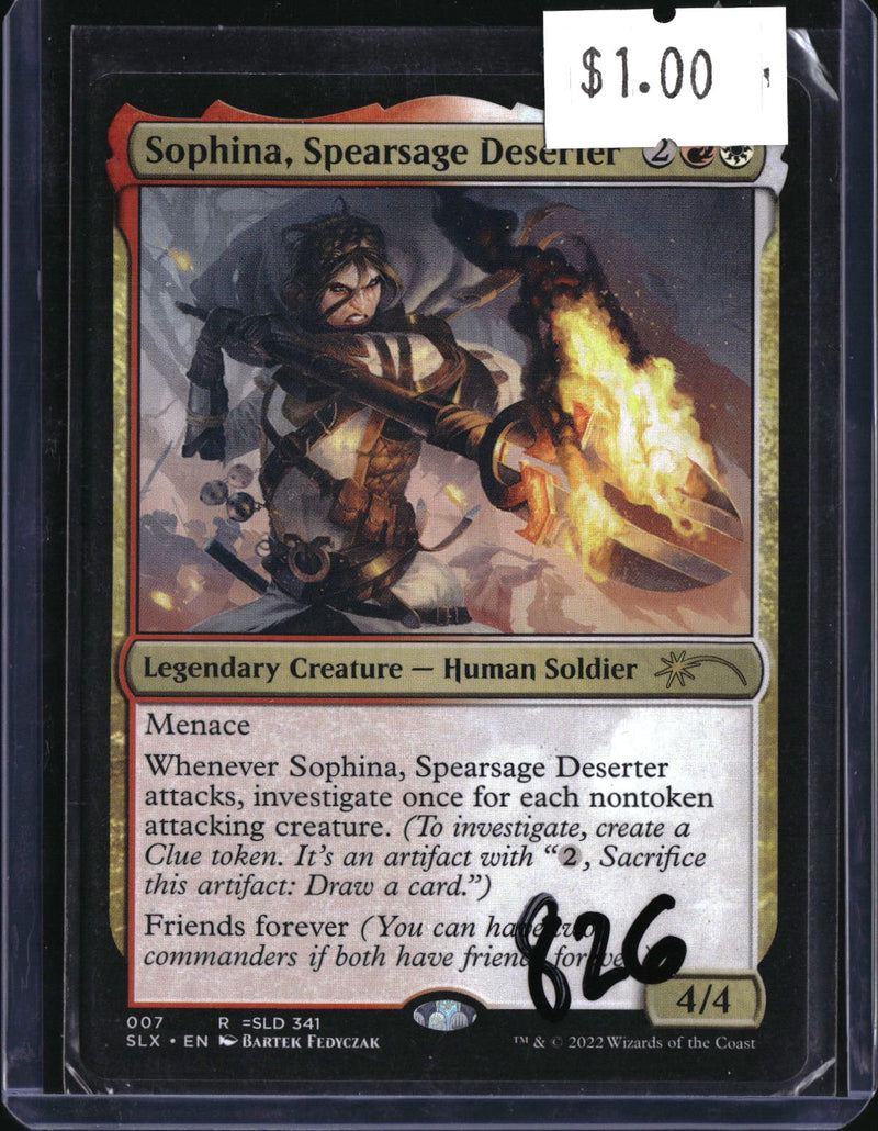 Sophina, Spearsage Deserter — MTG-826 — actual card front