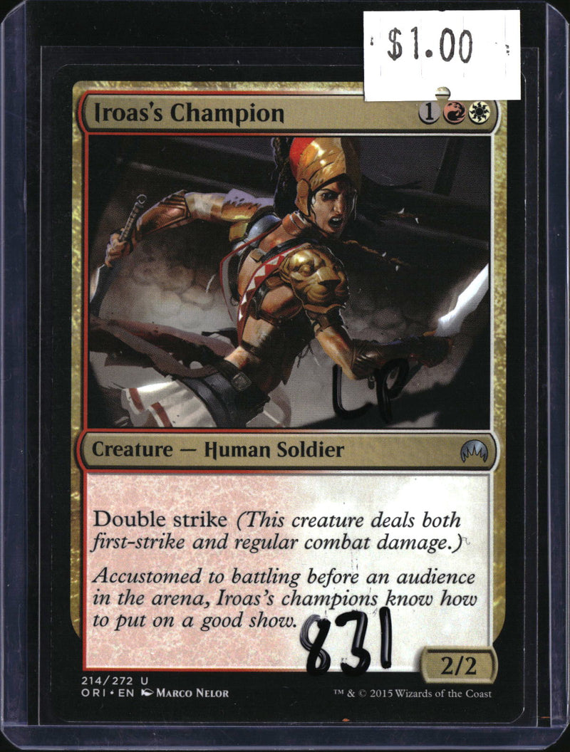 Iroas's Champion — MTG-831 — actual card front