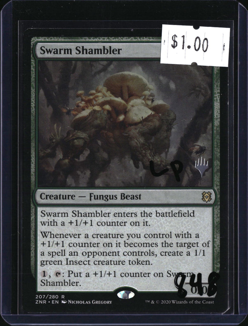 Swarm Shambler Promo Stamp — MTG-848 — actual card front