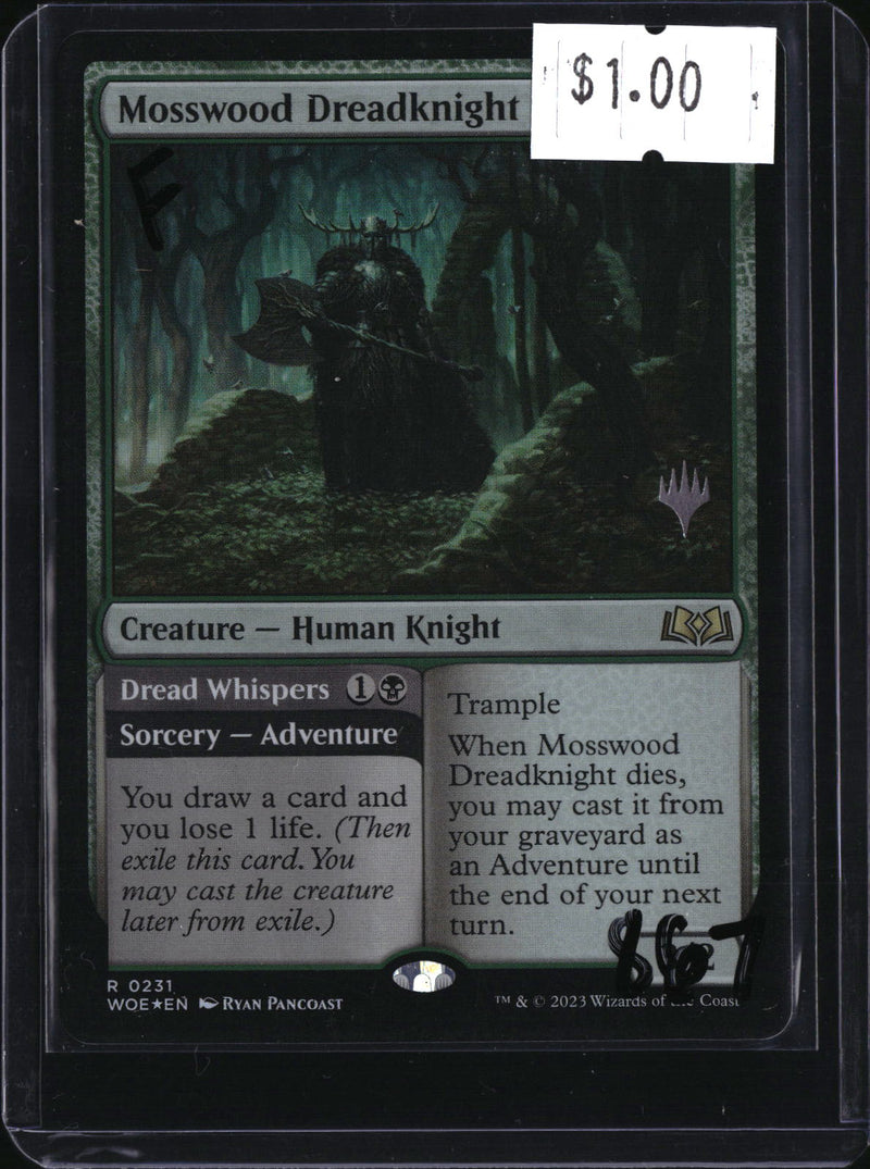 Mosswood Dreadknight (Promo Stamp) FOIL — MTG-867 — actual card front