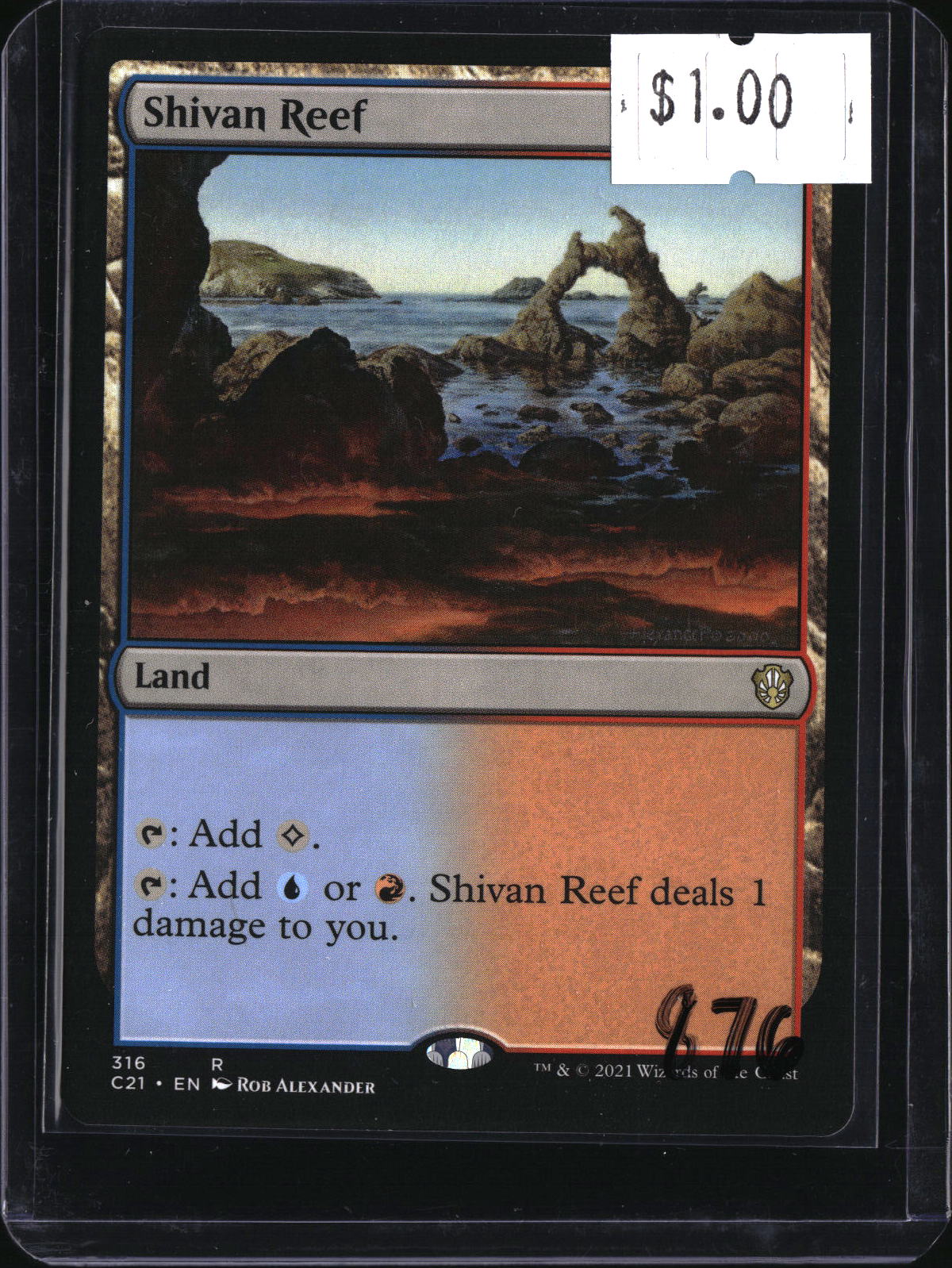 Shivan Reef — MTG-876 — actual card front