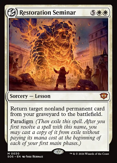Restoration Seminar — SOS 30