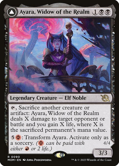 Ayara, Widow of the Realm // Ayara, Furnace Queen — MOM 90