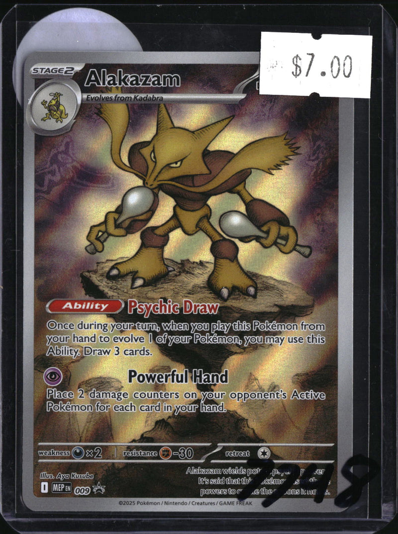 Pokemon Alakazam, Mega Evolution Promo 9, SKU 7748, actual front