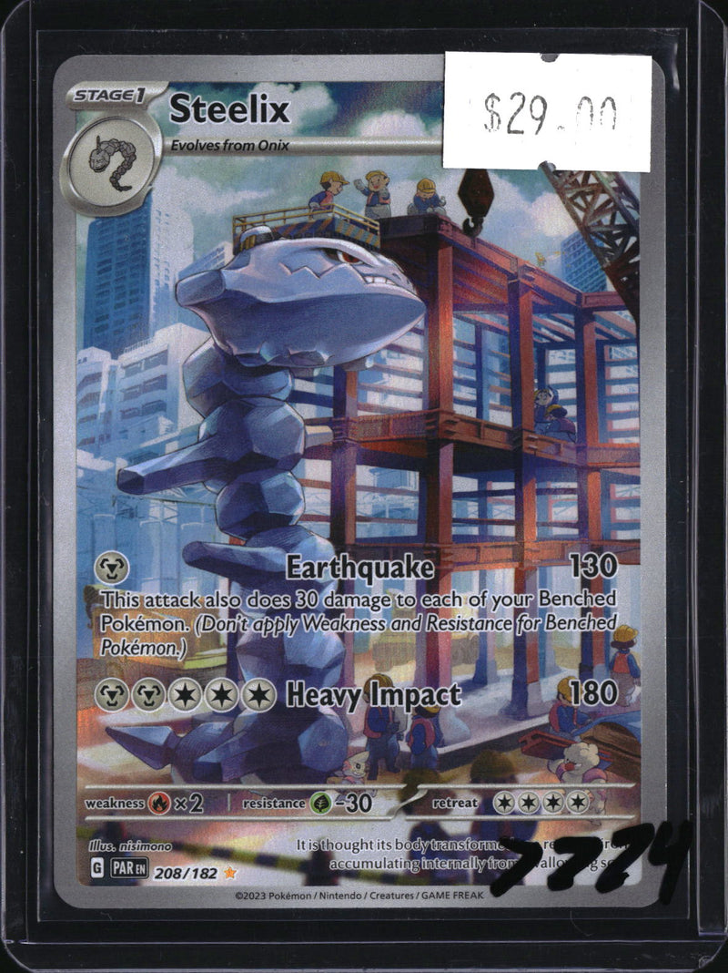 Pokemon Steelix, Paradox Rift 208/182, SKU 7774, actual front