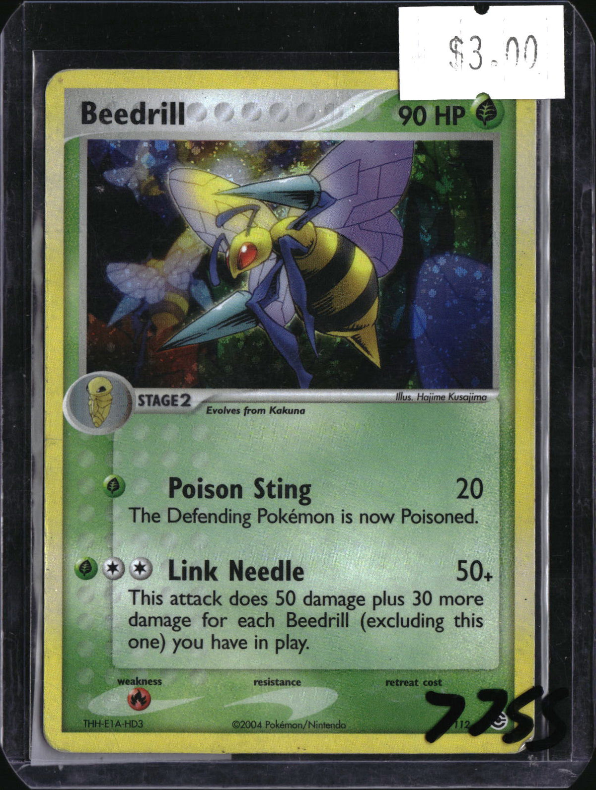 Pokemon Beedrill, FireRed & LeafGreen 1/112, SKU 7755, actual front