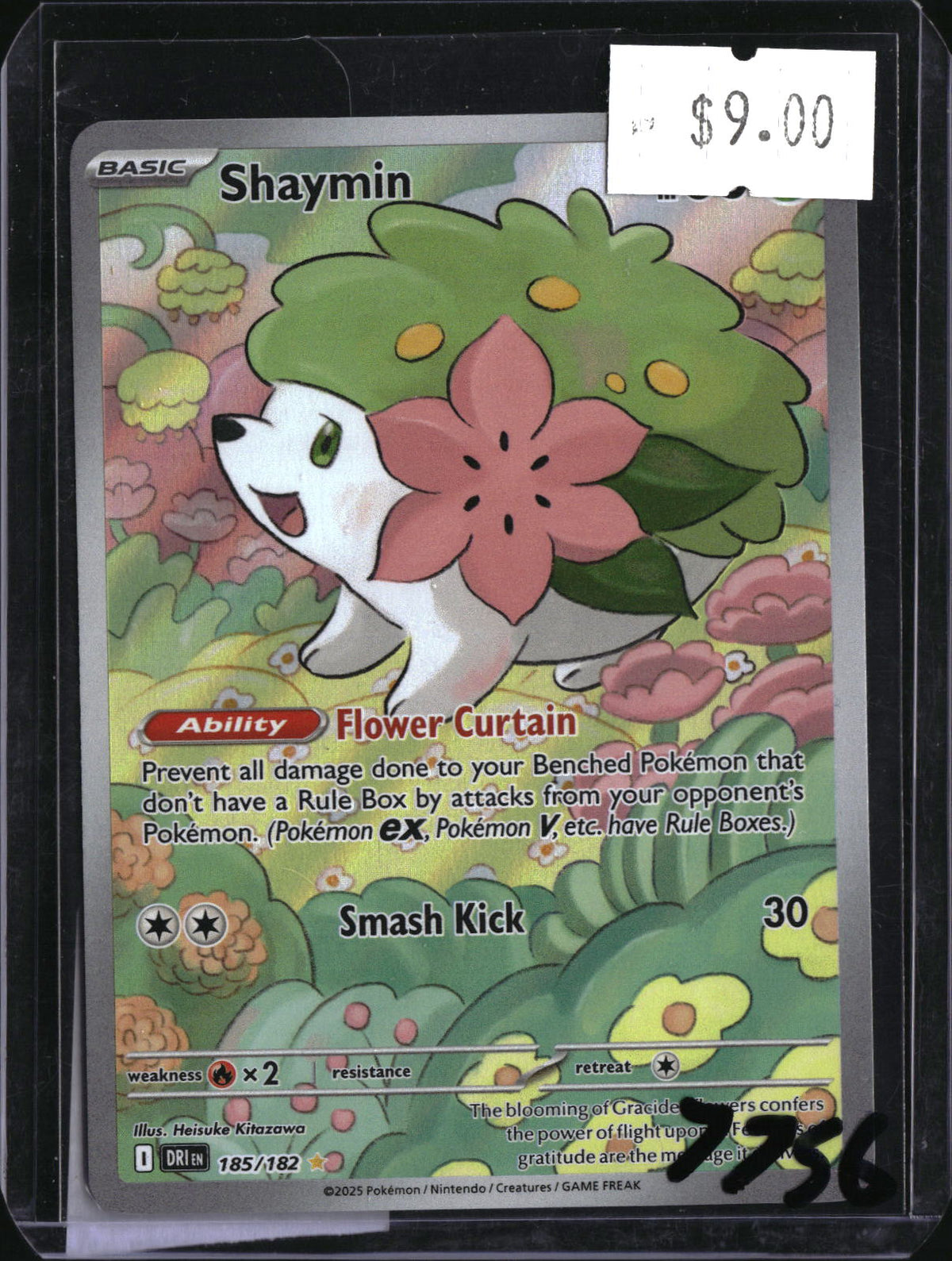 Pokemon Shaymin, Destined Rivals 185/182, SKU 7756, actual front