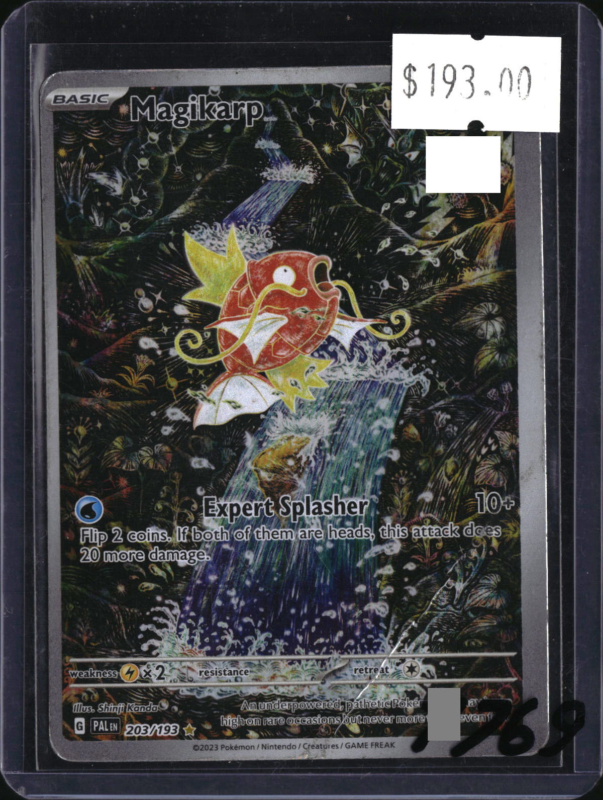 Pokemon Magikarp, Paldea Evolved 203/193, SKU 7769, actual front