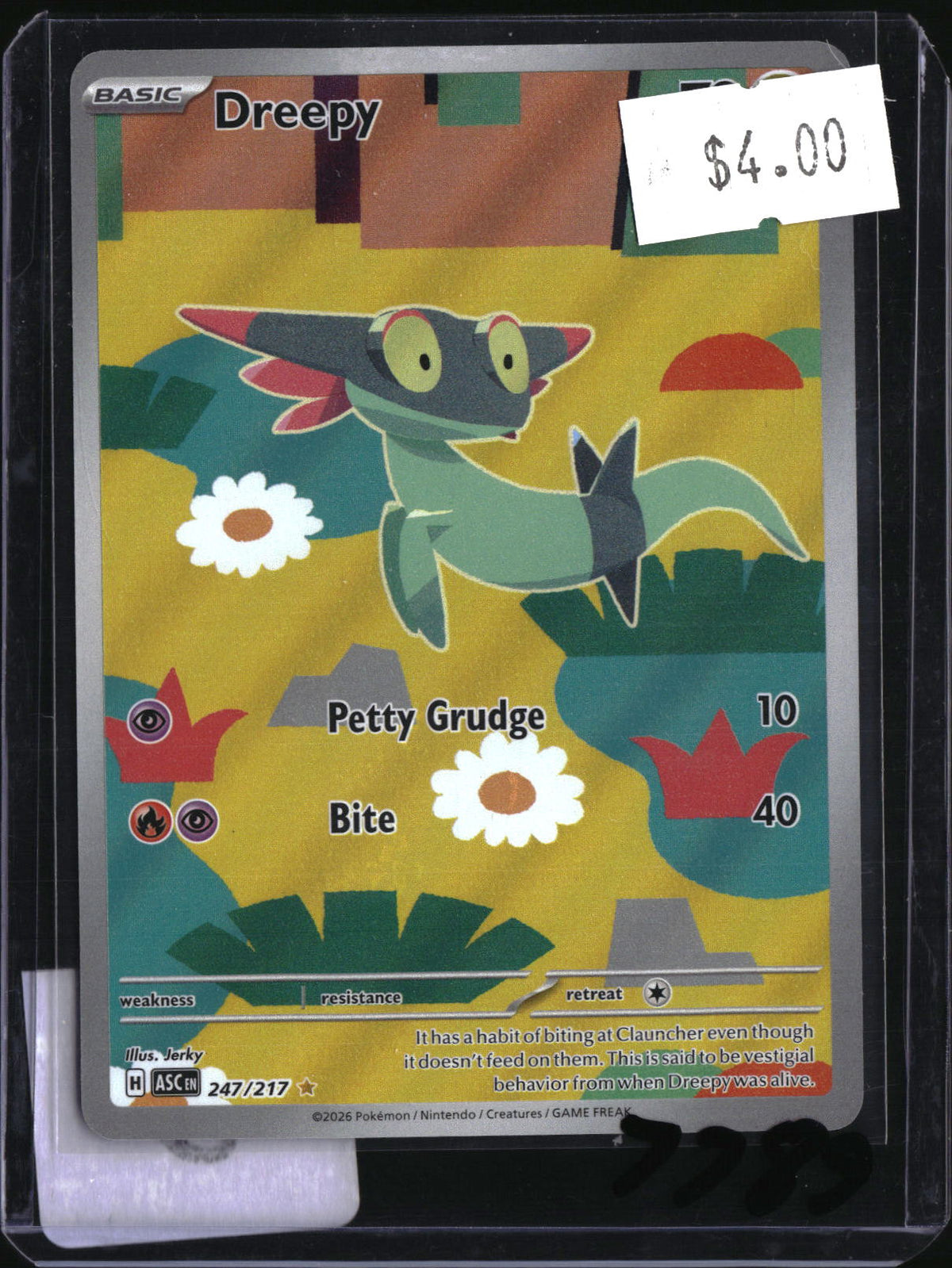 Pokemon Dreepy, Ascended Heroes 247/217, SKU 7789, actual front