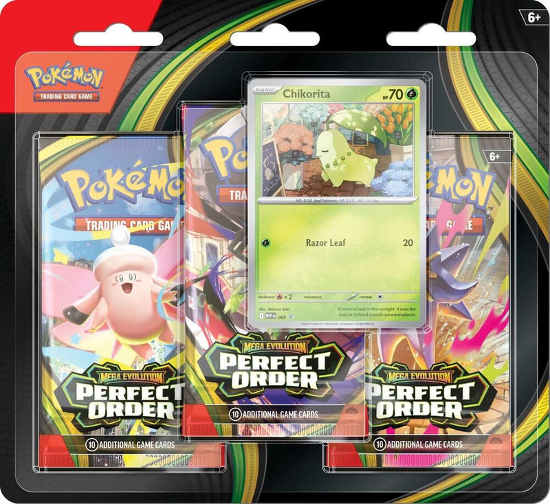 Pokemon Perfect Order Chikorita 3-Pack Blister